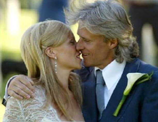 Patricia Ostfeldt and Bjorn Borg on their wedding day.
